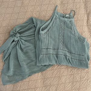 Altar’d State Light Teal Maxi Dress